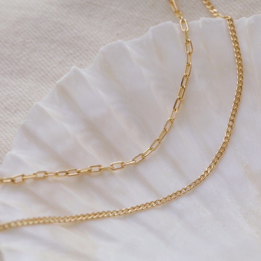 Layered Link Necklace Set | 18k Gold Filled - Picture 5 of 11